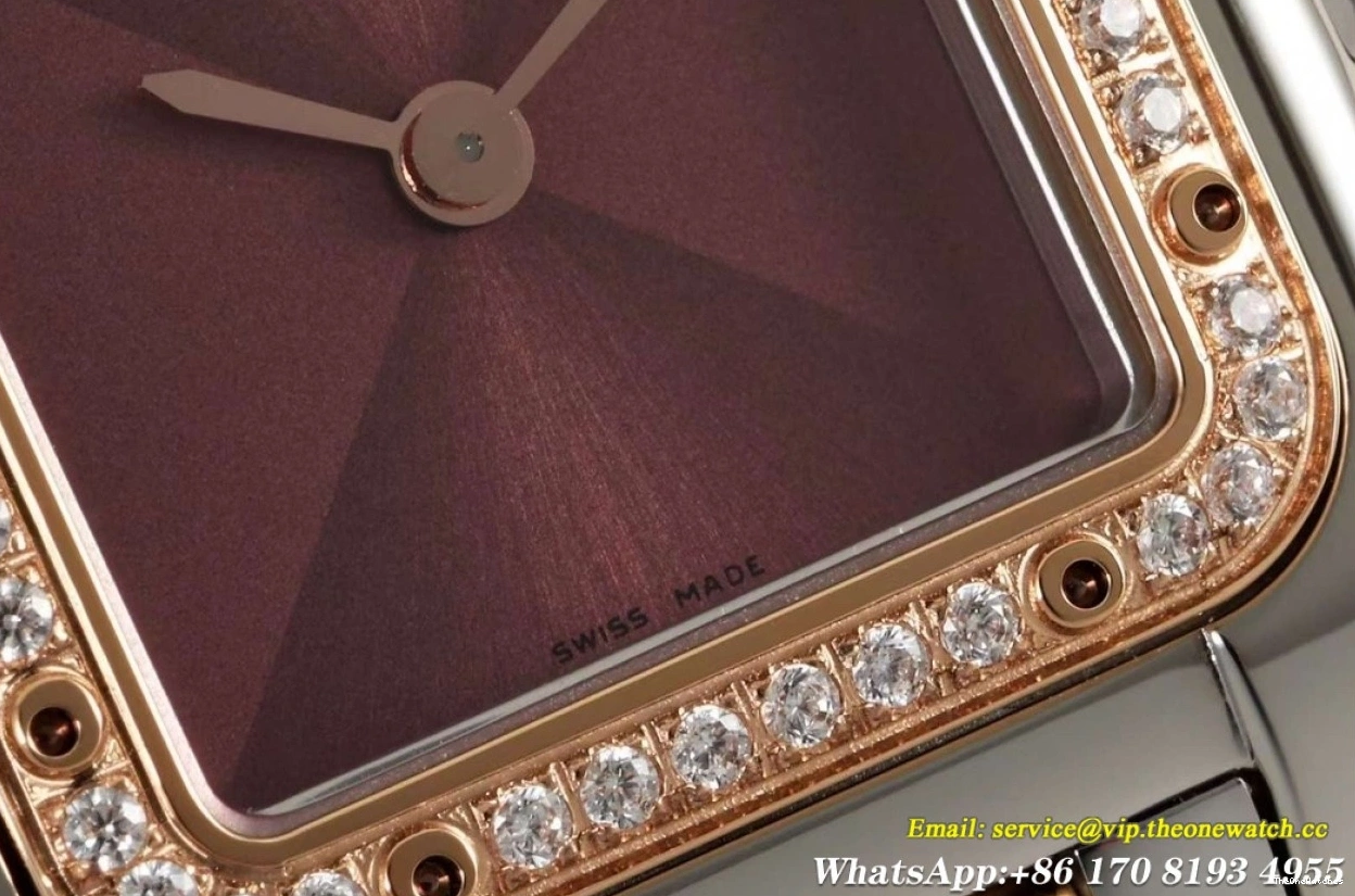 Secrete Ladies Brown Quartz Dia De SS AF RG 22mm Panthere Dial 1202